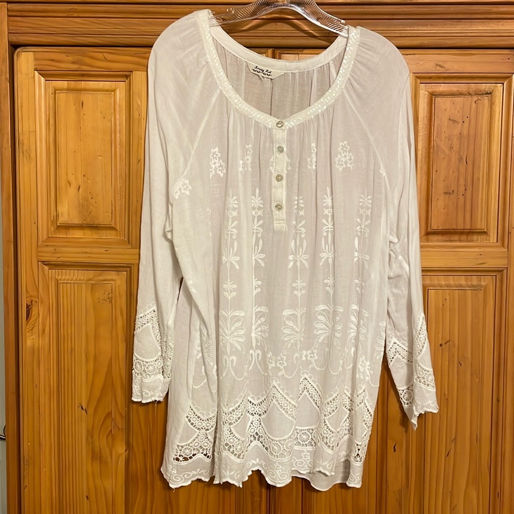Cream cotton tunic